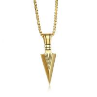Titanium Steel Necklace Triangle Vacuum Ion Plating fashion jewelry & Unisex Length Approx 45 cm Sold By PC