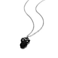 Titanium Steel Necklace Parrot Vacuum Ion Plating fashion jewelry & Unisex & with rhinestone Length Approx 45 cm Sold By PC