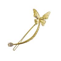Hair Stick, Tibetan Style, Butterfly, plated, fashion jewelry & for woman & with rhinestone, more colors for choice, nickel, lead & cadmium free, 115mm, Sold By PC