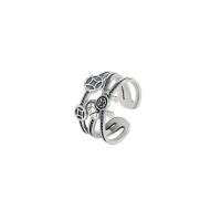 Sterling Silver šperky prst prsten, 925 Sterling Silver, Nastavitelný & pro ženy, Původní barva, Prodáno By PC