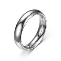 Titan Edelstahl Ringe, Titanstahl, poliert, unisex & verschiedene Größen vorhanden, Silberfarbe, verkauft von PC