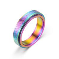 Titanium Steel Finger Ring, Vacuum Ion Plating, Unisex & different size for choice, more colors for choice, Sold By PC