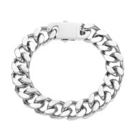 Stainless Steel Jewelry Bracelet, 316L Stainless Steel, hand polished, Unisex & different size for choice, original color, Sold By PC