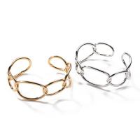 Brass Cuff Bangle, Geometrical Pattern, plated, for woman & hollow, more colors for choice, nickel, lead & cadmium free, 60mm, Sold By PC