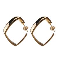 Brass Stud Earring, Geometrical Pattern, plated, fashion jewelry & for woman, more colors for choice, nickel, lead & cadmium free, 30mm, Sold By Pair