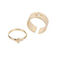 metal anillo de los pares, chapado, 2 piezas & ajustable & para la pareja & hueco, más colores para la opción, libre de níquel, plomo & cadmio, Vendido por Set
