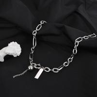 Edelstahl Schmuck Halskette, 316 L Edelstahl, poliert, Modeschmuck & unisex, originale Farbe, Länge:ca. 19.6 ZollInch, verkauft von PC