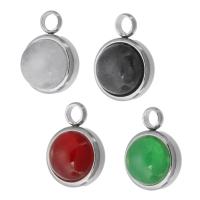 Gemstone Pendants Jewelry, 304 Stainless Steel, with Gemstone, DIY & different materials for choice, original color, 10x14x8mm, Hole:Approx 2.5mm, Sold By PC