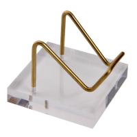 Multi Purpose Display Acrylic with Brass gold color plated clear Sold By PC