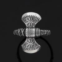 Partículas de acero anillo, Vintage & para hombre & ennegrezca, color original, tamaño:11, Vendido por UD