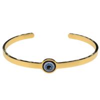 Evil Eye šperky náramek, 316L nerezové oceli, módní šperky & unisex, více barev na výběr, 4mm, Vnitřní průměr:Cca 63mm, Prodáno By PC