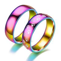 خاتم إصبع الفولاذ المقاوم للصدأ, 316L الفولاذ المقاوم للصدأ, مجوهرات الموضة & للجنسين & حجم مختلفة للاختيار, المزيد من الألوان للاختيار, 6mm, تباع بواسطة PC