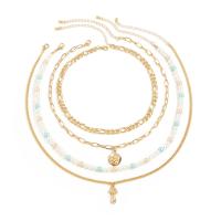 Multi Layer Necklace Zinc Alloy with Plastic Pearl with 2.7inch extender chain plated 4 pieces & fashion jewelry & for woman nickel lead & cadmium free Length Approx 17.7 Inch Approx 13.8 Inch Sold By Set