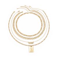 Multi Layer Necklace Zinc Alloy with 2.7inch extender chain plated 4 pieces & fashion jewelry & for woman nickel lead & cadmium free Length Approx 15.7 Inch Approx 19.7 Inch Sold By Set