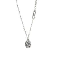Collar de Latón, metal, con 1.97inch extender cadena, chapado en color de plata, Joyería & para mujer, libre de níquel, plomo & cadmio, longitud:aproximado 15.75 Inch, Vendido por UD