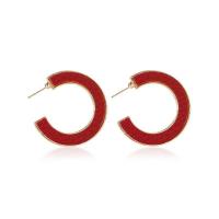 Zinc Alloy Stud Earring with PU Leather gold color plated fashion jewelry & for woman Sold By Pair