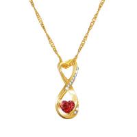 Tibetan Style Necklace, with 5.5cm extender chain, gold color plated, fashion jewelry & micro pave cubic zirconia & for woman, two different colored, Length:42 cm, Sold By PC