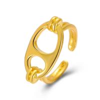 Anillo de dedo de latón, metal, chapado en color dorado, Joyería & para mujer, más colores para la opción, 18mm, Vendido por UD