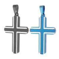 Stainless Steel Cross Pendants, 316 Stainless Steel, Vacuum Plating, fashion jewelry & DIY & Unisex, more colors for choice, 29x44x3.50mm, 10PCs/Lot, Sold By Lot