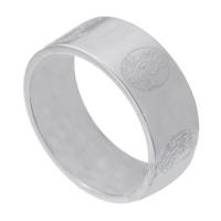 Rozsdamentes acél Finger Ring, 316 rozsdamentes acél, csiszolt, divat ékszerek & DIY & egynemű, az eredeti szín, 8mm, Méret:7, 10PC-k/Lot, Által értékesített Lot