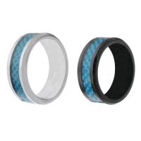 Edelstahl Ringe, 316 Edelstahl, mit Epoxy-Sticker, Modeschmuck & DIY & unisex, keine, 8mm, Bohrung:ca. 5mm, Größe:7-9, 10PCs/Menge, verkauft von Menge