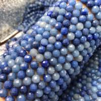 Natural Aventurine Beads, Blue Aventurine, polished, DIY, blue, 7-8mm, Length:38 cm, Sold By PC