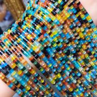 Natürliche Regenbogen Achat Perlen, DIY, gemischte Farben, 2x4mm, Länge:38 cm, verkauft von PC