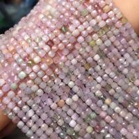 Kunzite Beads, polished, Star Cut Faceted & DIY, mixed colors, 4mm, Length:38 cm, Sold By PC
