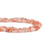 Gemstone Jewelry Beads, Sunstone, DIY, pink, 5x8mm, Approx 55PCs/Strand, Sold Per Approx 40 cm Strand