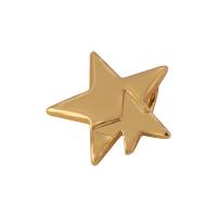 Brass Jewelry Pendants, Star, real gold plated, DIY, nickel, lead & cadmium free, 7mm, Approx 200PCs/Bag, Sold By Bag