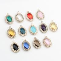 Crystal Pendants, Tibetan Style, with Crystal, Geometrical Pattern, gold color plated, Unisex & faceted & with rhinestone, more colors for choice, nickel, lead & cadmium free, 16x24mm, Approx 10PCs/Bag, Sold By Bag