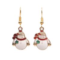 Christmas Earrings, Tibetan Style, gold color plated, Christmas jewelry & different styles for choice & for woman & enamel, nickel, lead & cadmium free, Sold By Pair