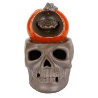 Porcelain Backflow Burner, Skull, handmade, Halloween Design & for home and office & durable, more colors for choice, 78x150mm, Sold By PC