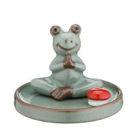 Traditional Ceramic Inserted Burner Incense Seat, Porcelain, Frog, handmade, for home and office & durable & different styles for choice, Sold By PC