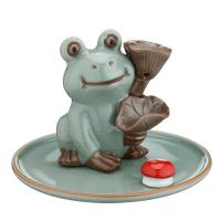 Backflow Incense Burner Porcelain Frog handmade for home and office & durable & multifunctional Sold By PC