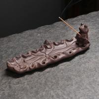 Traditional Ceramic Inserted Burner Incense Seat Purple Clay half handmade for home and office & durable Sold By PC