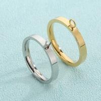 Couple Finger Rings, 304 Stainless Steel, fashion jewelry & DIY & Unisex, more colors for choice, 3mm, Sold By PC