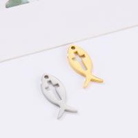 Stainless Steel Animal Pendants, 304 Stainless Steel, Fish, fashion jewelry & DIY, more colors for choice, 24x10mm, Sold By PC
