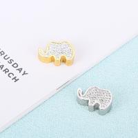 Stainless Steel Animal Pendants, 304 Stainless Steel, Elephant, Unisex & with rhinestone, more colors for choice, 15x10mm, Sold By PC