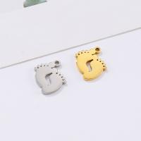 Stainless Steel Pendants, 304 Stainless Steel, Footprint, DIY, more colors for choice, 19x16mm, Sold By PC