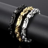 Bijoux bracelet en acier inoxydable, acier inoxydable 316L, bijoux de mode & pour homme, plus de couleurs à choisir, 11mm, Longueur:Environ 9.25 pouce, Vendu par PC
