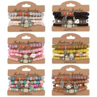 Wrap Bracelet, Tibetan Style, with Glass Beads & Porcelain & Plastic Pearl & Acrylic, Adjustable & multilayer & for woman, more colors for choice, nickel, lead & cadmium free, Length:Approx 6.69 Inch, Sold By PC