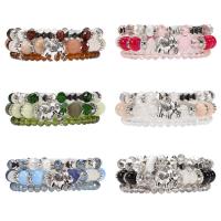 Wrap Bracelet, Tibetan Style, with Glass Beads & Crystal & Acrylic, Adjustable & multilayer & for woman, more colors for choice, nickel, lead & cadmium free, Length:Approx 6.69 Inch, Sold By PC