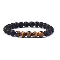 Gemstone Bracelets, Round, fashion jewelry & different materials for choice & Unisex, more colors for choice, Length:19 cm, Sold By PC