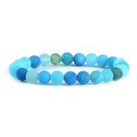 Gemstone Bracelets, Natural Stone, with Freshwater Pearl, Round, fashion jewelry & Unisex, more colors for choice, Length:19 cm, Sold By PC