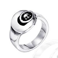 Пальцевидное Кольцо Титановой Стали, титан, полированный, разный размер для выбора & Мужский & чернеют, оригинальный цвет, продается PC