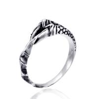 Titantium Steel finger ring, Titan Stål, polerad, olika storlek för val & för människan & svärta, ursprungliga färgen, Säljs av PC
