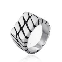 Titanium Steel Finger Ring, polished, different size for choice & brushed & for man & smooth & blacken, original color, 13mm, Sold By PC