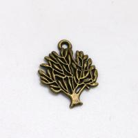 Tibetan Style Pendants, Tree, plated, DIY, more colors for choice, 16x20x1.50mm, Sold By PC