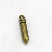 Tibetan Style Pendants, Bullet, plated, DIY, more colors for choice, 24x5mm, Sold By PC